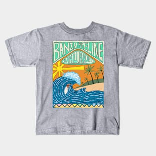 Banzai Pipeline Oahu Hawaii Kids T-Shirt